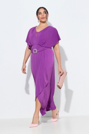 Ulla Popken 849533 Vestido de noche Rojo baya - Vestidos de noche - Vestidos de fiesta de gran talla