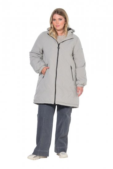 Ulla Popken 849552 Abrigo acolchado Gris - Abrigos - Abrigos de talla grande
