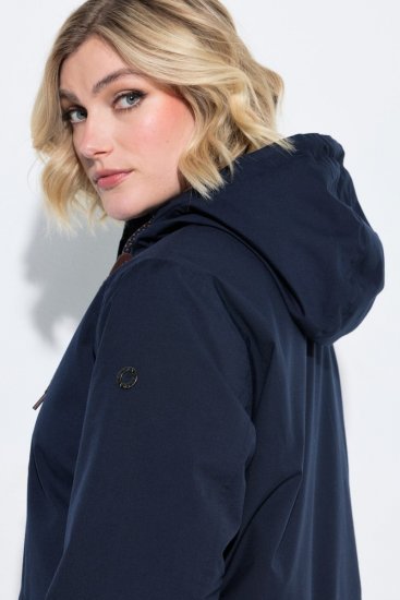 Ulla Popken 849619 Chaqueta HYPRAR impermeable con forro de borreguito Azul marino - Chaquetas - Chaquetas para mujer en tallas grandes