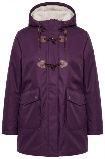 Ulla Popken 849619 Chaqueta impermeable Morado oscuro - Chaquetas - Chaquetas para mujer en tallas grandes