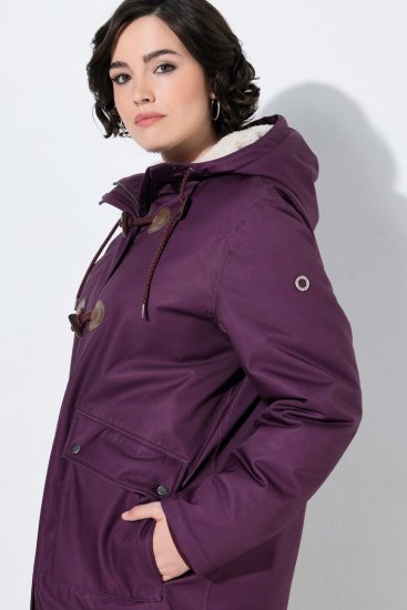 Ulla Popken 849619 Chaqueta impermeable Morado oscuro - Chaquetas - Chaquetas para mujer en tallas grandes