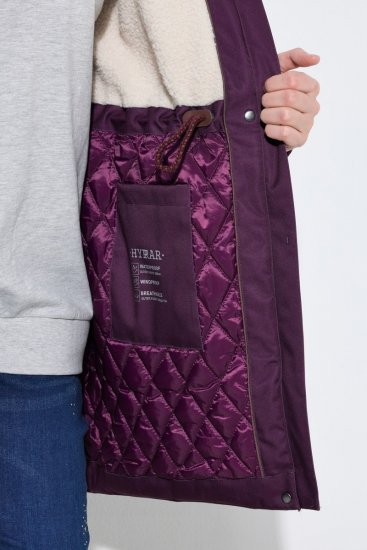Ulla Popken 849619 Chaqueta impermeable Morado oscuro - Chaquetas - Chaquetas para mujer en tallas grandes
