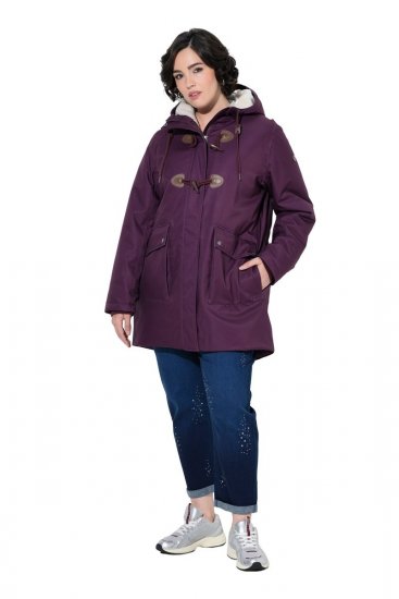 Ulla Popken 849619 Chaqueta impermeable Morado oscuro - Chaquetas - Chaquetas para mujer en tallas grandes
