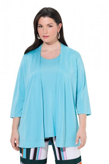 Ulla Popken 849620 Chaqueta Azul - Chaquetas - Chaquetas para mujer en tallas grandes