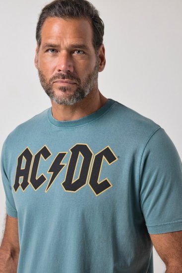 JP1880 849790 AC/DC Classic Logo Camiseta Azul turquesa - Camisetas de bandas - Camisetas de bandas de música