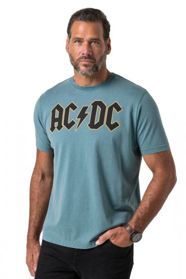 JP1880 849790 AC/DC Classic Logo Camiseta Azul turquesa - Camisetas de bandas - Camisetas de bandas de música