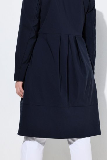 Ulla Popken 849803 Abrigo elástico con cuello alto Azul marino - Abrigos - Abrigos de talla grande