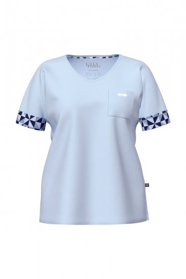 Ulla Popken 849850 Pijama de cuadros Azul claro - Pijamas/ropa de estar en casa - 