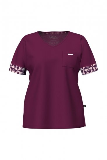 Ulla Popken 849850 Pijama de cuadros Rojo baya - Pijamas/ropa de estar en casa - 