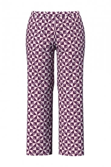 Ulla Popken 849850 Pijama de cuadros Rojo baya - Pijamas/ropa de estar en casa - 