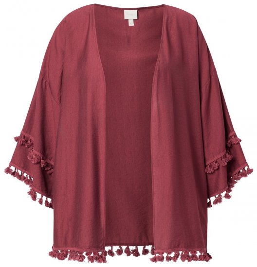 Ulla Popken 849860 Kimono Rojo óxido - Cárdigans - Cardigans de tallas grandes para mujer
