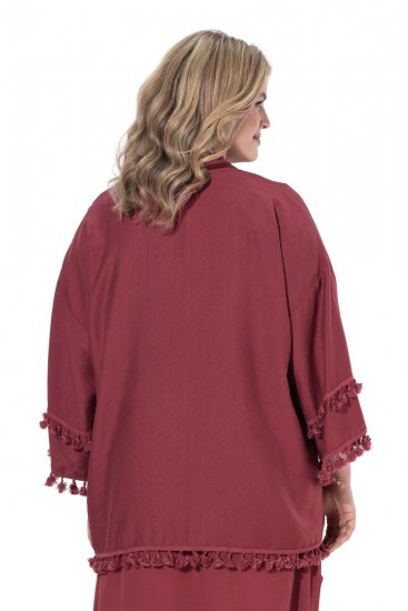 Ulla Popken 849860 Kimono Rojo óxido - Cárdigans - Cardigans de tallas grandes para mujer