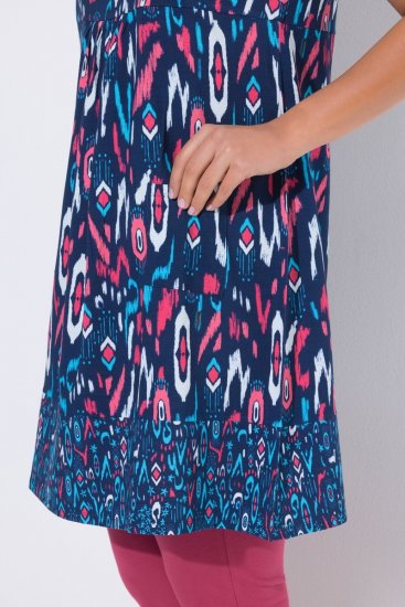 Ulla Popken 849887 Vestido de jersey sin mangas Azul marino - Vestidos de punto jersey - 