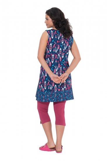 Ulla Popken 849887 Vestido de jersey sin mangas Azul marino - Vestidos de punto jersey - 