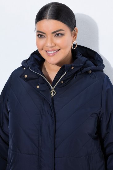 Ulla Popken 849908 Chaqueta impermeable Azul marino - Chaquetas - Chaquetas para mujer en tallas grandes