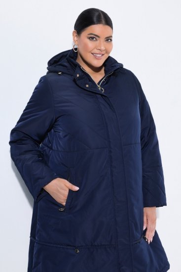 Ulla Popken 849908 Chaqueta impermeable Azul marino - Chaquetas - Chaquetas para mujer en tallas grandes