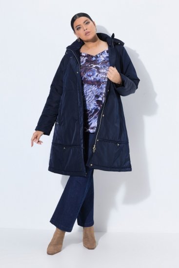 Ulla Popken 849908 Chaqueta impermeable Azul marino - Chaquetas - Chaquetas para mujer en tallas grandes