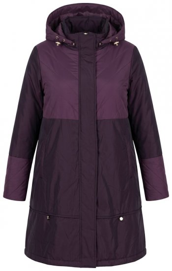 Ulla Popken 849908 Chaqueta impermeable Burdeos - Chaquetas - Chaquetas para mujer en tallas grandes