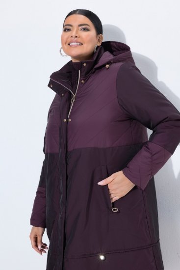 Ulla Popken 849908 Chaqueta impermeable Burdeos - Chaquetas - Chaquetas para mujer en tallas grandes