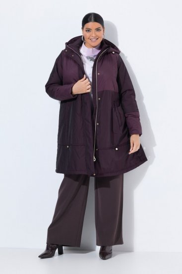 Ulla Popken 849908 Chaqueta impermeable Burdeos - Chaquetas - Chaquetas para mujer en tallas grandes