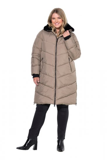 Ulla Popken 850041 Abrigo acolchado Topo - Abrigos - Abrigos de talla grande