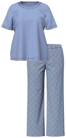 Ulla Popken 850045 Pijama de manga corta Azul claro - Pijamas/ropa de estar en casa - 