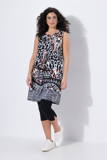 Ulla Popken 850175 Vestido de jersey sin mangas con bolsillos Negro - Vestidos de verano - Vestidos de verano tallas grandes