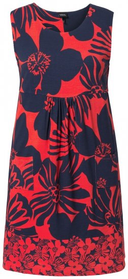 Ulla Popken 850175 Vestido de jersey estampado Coral - Vestidos de punto jersey - 