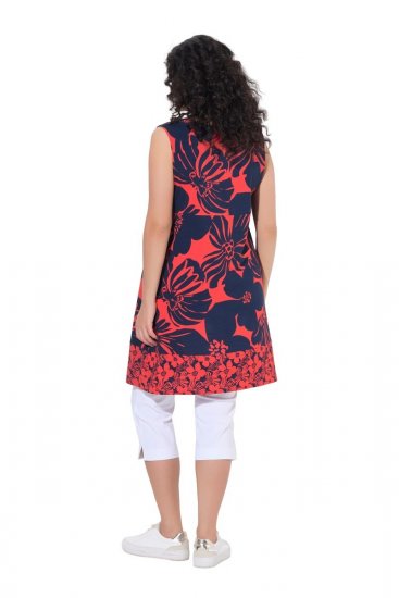 Ulla Popken 850175 Vestido de jersey estampado Coral - Vestidos de punto jersey - 