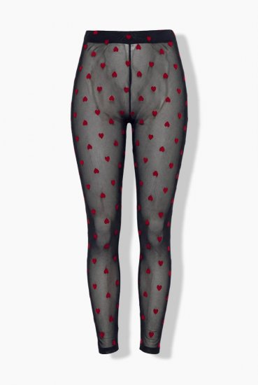 Ulla Popken 850264 Leggings de media con estampado Negro - Medias & calcetines - 