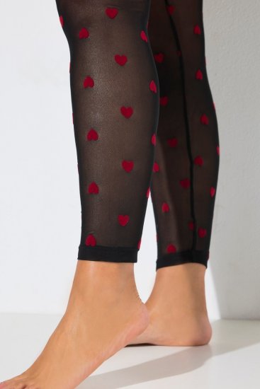 Ulla Popken 850264 Leggings de media con estampado Negro - Medias & calcetines - 