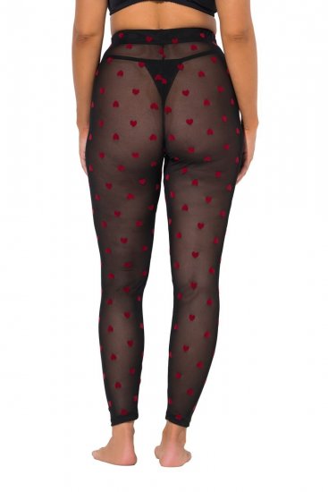 Ulla Popken 850264 Leggings de media con estampado Negro - Medias & calcetines - 