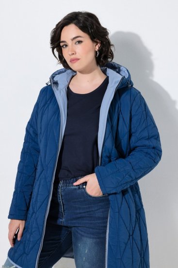 Ulla Popken 850361 Chaqueta técnica Azul denim - Chaquetas - Chaquetas para mujer en tallas grandes