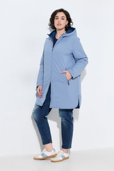 Ulla Popken 850361 Chaqueta técnica Azul denim - Chaquetas - Chaquetas para mujer en tallas grandes