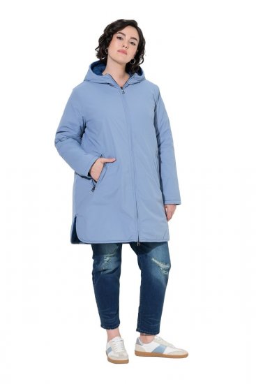 Ulla Popken 850361 Chaqueta técnica Azul denim - Chaquetas - Chaquetas para mujer en tallas grandes