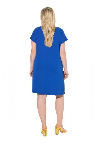 Ulla Popken 850389 Vestido de gasa estampado Azul - Vestidos - Vestidos para todas las tallas