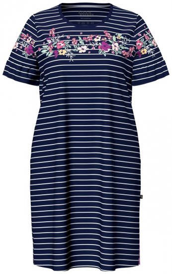 Ulla Popken 850401 Camisón de flores Azul marino - Camisones - 