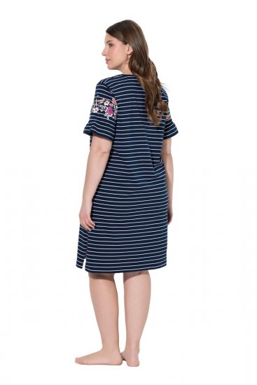 Ulla Popken 850401 Camisón de flores Azul marino - Camisones - 