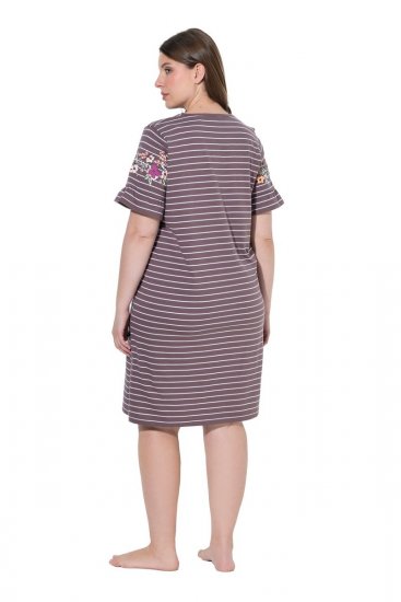 Ulla Popken 850401 Camisón de flores Marrón - Camisones - 