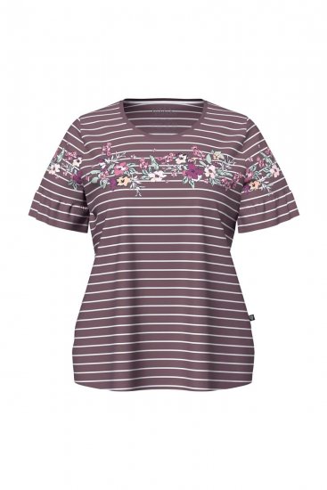 Ulla Popken 850403 Pijama de flores Marrón - Pijamas/ropa de estar en casa - 