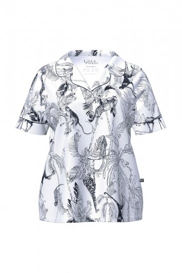 Ulla Popken 850441 Pijama con estampado Blanco roto - Pijamas/ropa de estar en casa - 