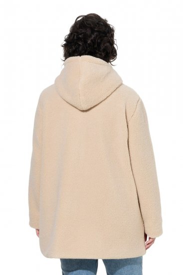 Ulla Popken 850589 Chaqueta teddy Blanco roto - Chaquetas - Chaquetas para mujer en tallas grandes