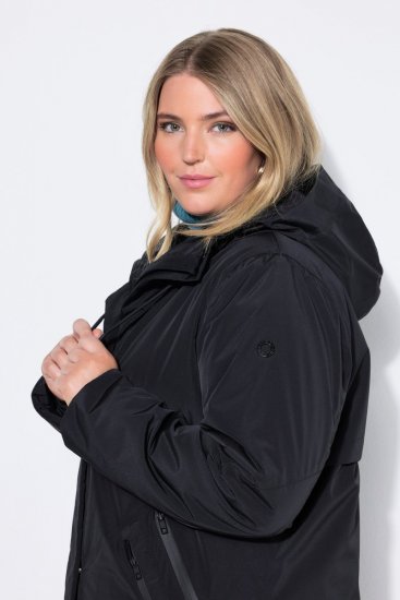 Ulla Popken 850774 Abrigo técnico Negro - Abrigos - Abrigos de talla grande