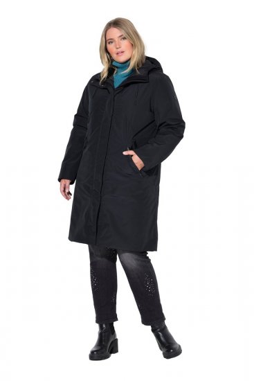 Ulla Popken 850774 Abrigo técnico Negro - Abrigos - Abrigos de talla grande
