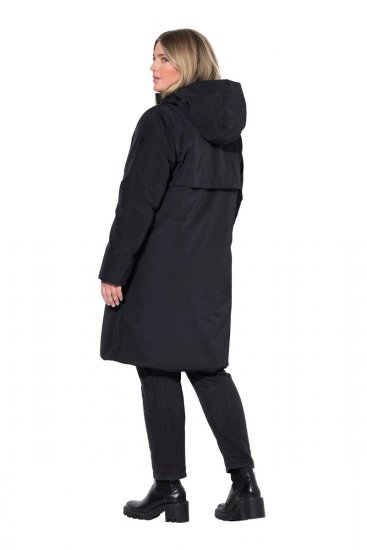 Ulla Popken 850774 Abrigo técnico Negro - Abrigos - Abrigos de talla grande