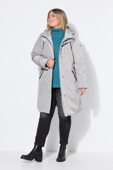 Ulla Popken 850774 Abrigo técnico Gris - Abrigos - Abrigos de talla grande