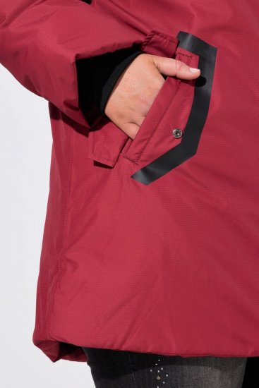 Ulla Popken 850794 Abrigo técnico Rojo - Abrigos - Abrigos de talla grande