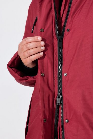 Ulla Popken 850794 Abrigo técnico Rojo - Abrigos - Abrigos de talla grande