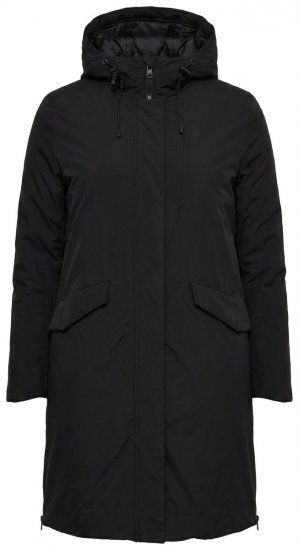 Ulla Popken 850806 Abrigo técnico Negro - Abrigos - Abrigos de talla grande