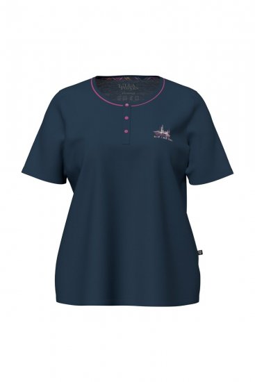 Ulla Popken 850864 Conjunto de pijama de 3 piezas de cuadros Violeta - Pijamas/ropa de estar en casa - 